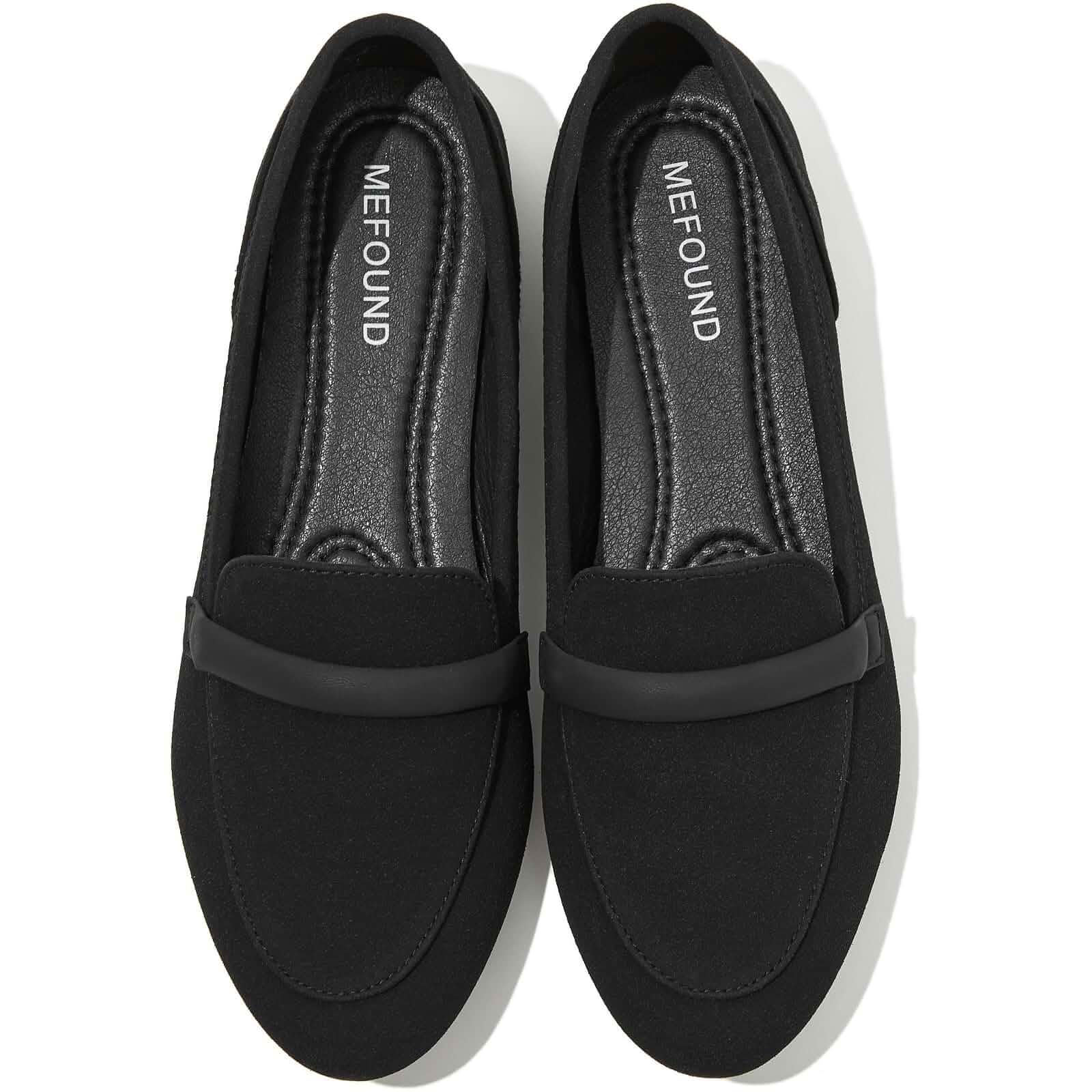 Women's Slip on Flats Shoes Runs Small Ballet Flats Comfortable Faux Leather Teacher Business Casual Loafers Non Slip Low Heel Dressy