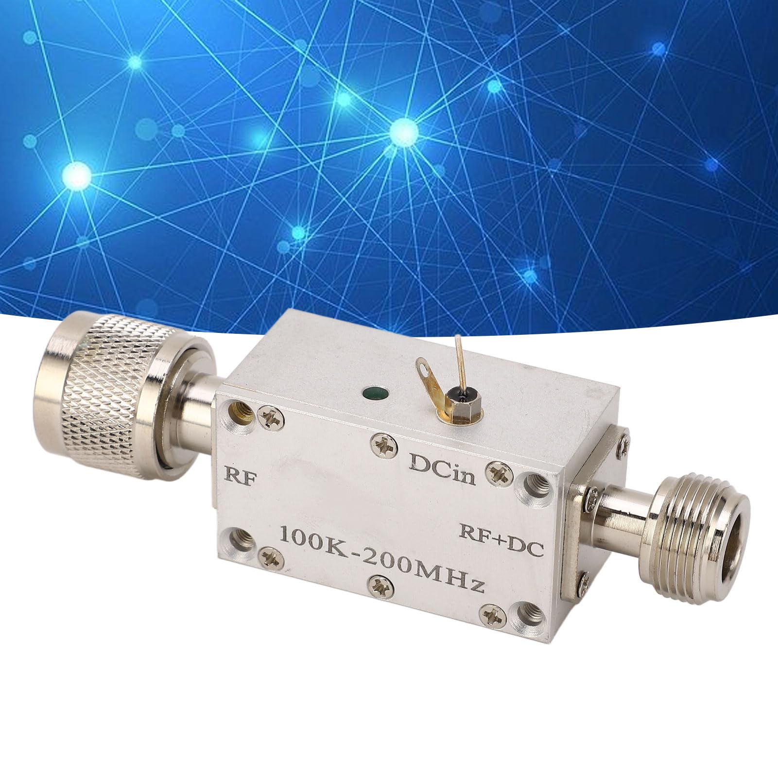 Bias Tee, Hochfrequenz Bias Tee T-Stück Verstärkermodul HF-Breitband für 0,1–200 MHz HF-Signale, Logarithmisch