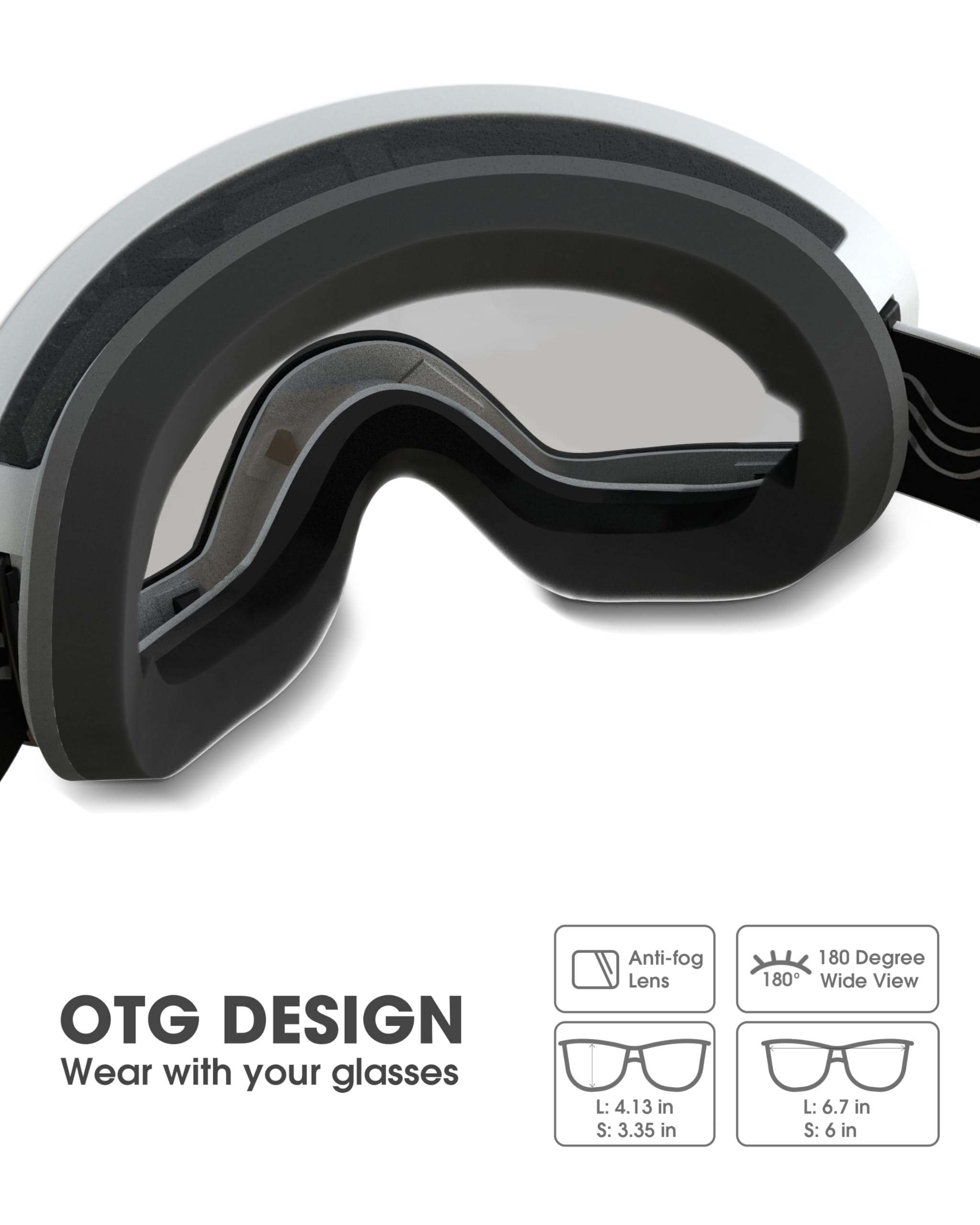 Lunettes de ski, de snowboard et de neige, anti-buée, protection UV400 pour hommes, femmes, enfants Lunettes de ski, de snowboard et de neige, anti-buée, protection UV400 pour hommes, femmes, enfants