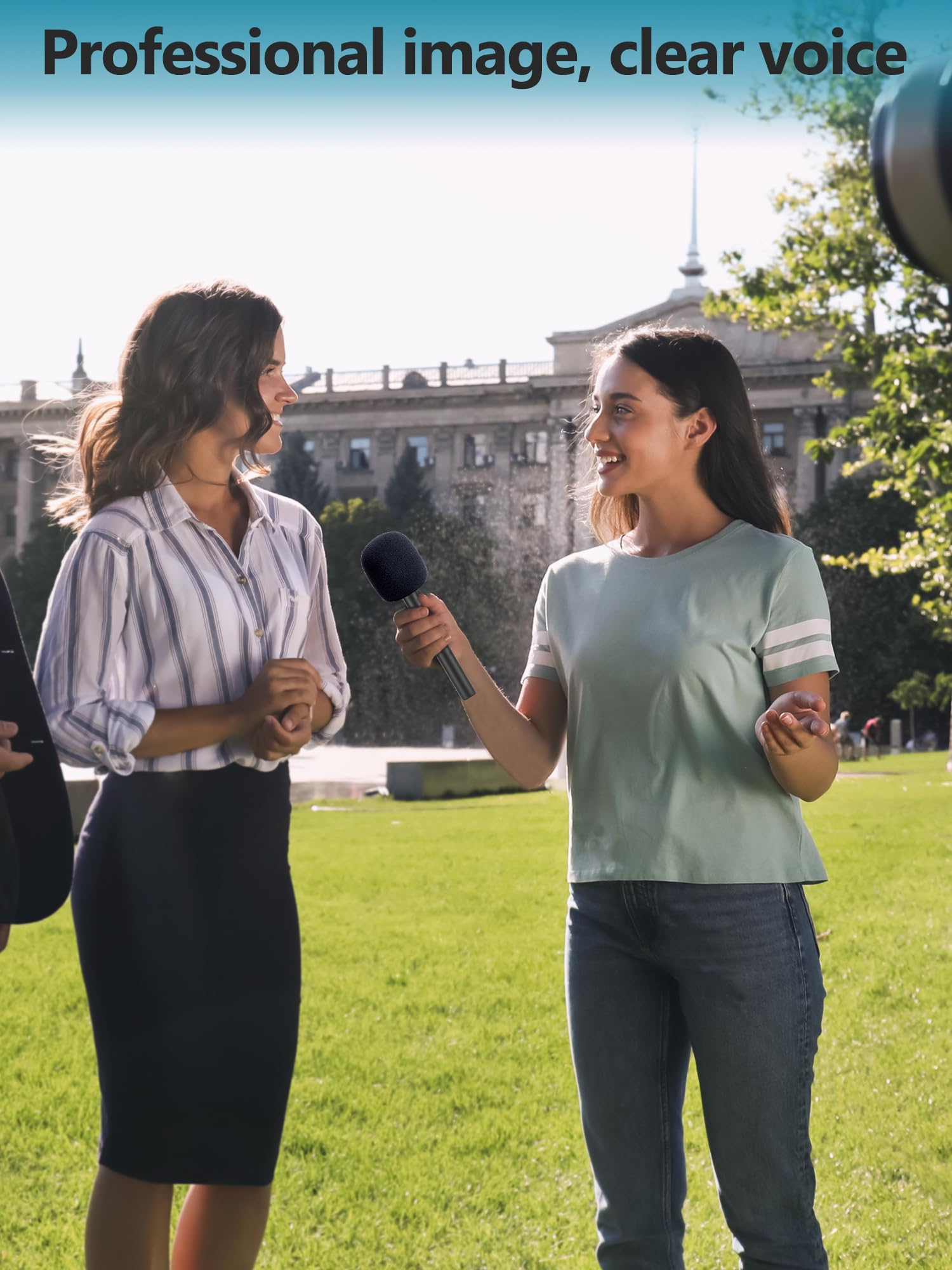 YOUSHARES Osłona pop do Rode Interview Go – pianka kompatybilna z Rode Wireless GO I/II/ME/Pro, ręczny adapter Mic Pop Filter, ochrona przed wiatrem, nadaje się do bezprzewodowego GO 1/2, zapasowy