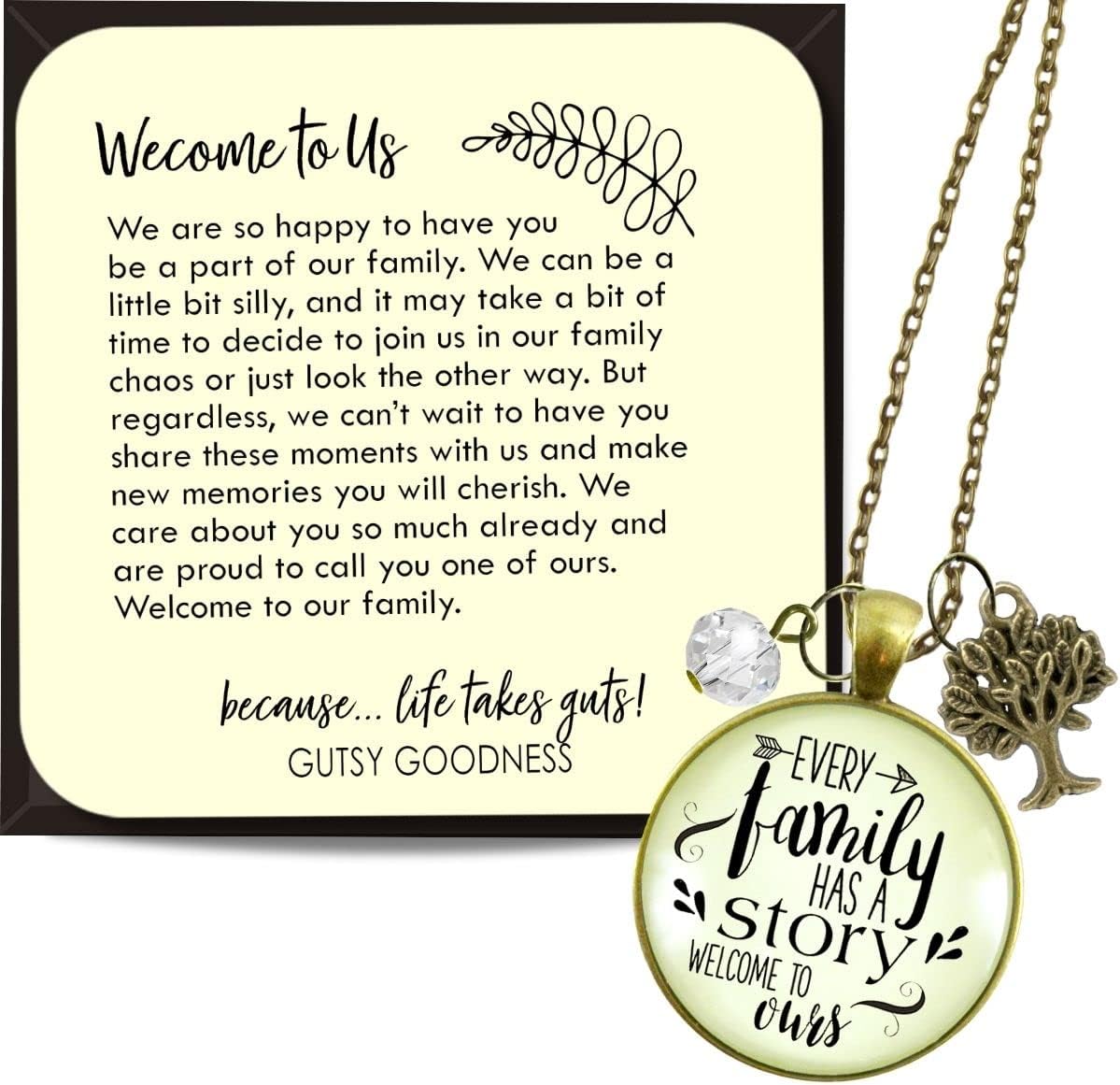 Gutsy Goodness Loving Family Handmade Message Jewelry Cousin - Adopt - Any Family Pendant Gift