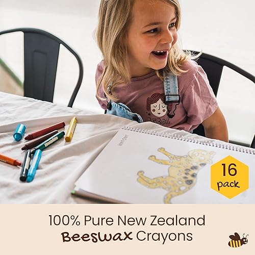 Miniatura 3 de Honeysticks Crayones de cera de abeja 100% pura, crayones jumbo para niños pequeños, no tóxicos, colores de grado alimenticio, fabricados de forma