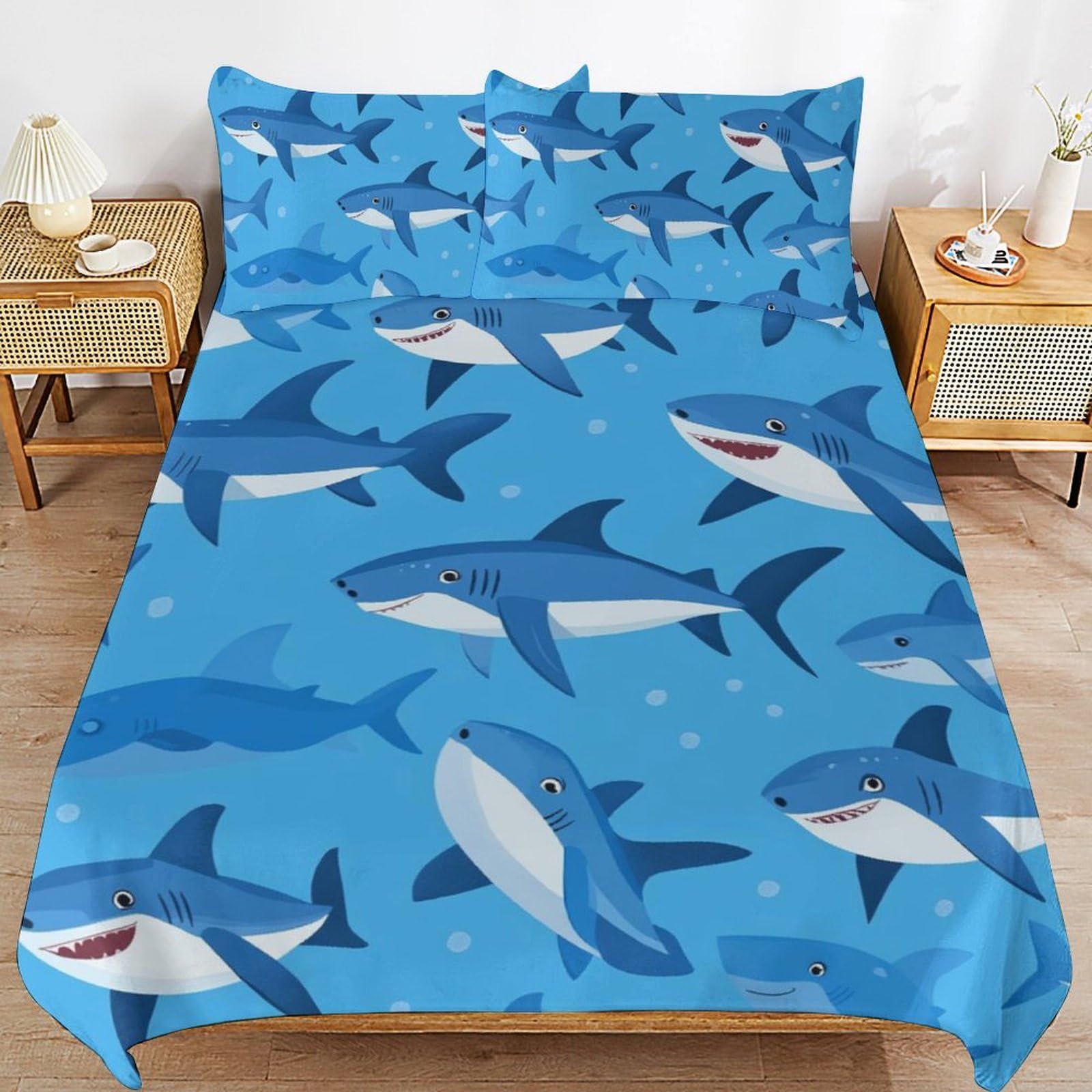 Housse de couette 200x200 cm anti-plis en microfibre douce avec fermeture éclair zip