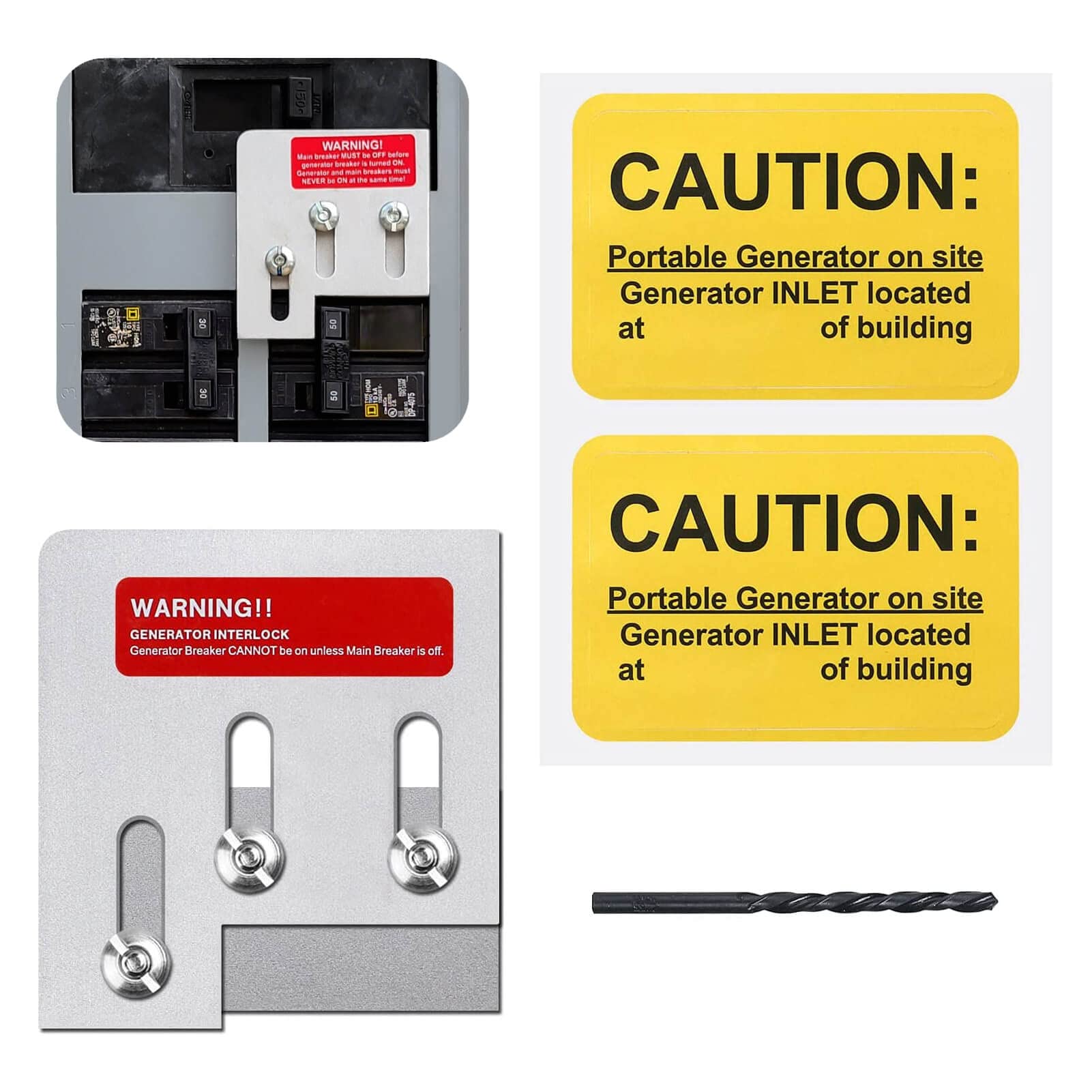 natupal generator interlock kit compatible with square d qo or homeline 150 or 200 amp panels 1 38 inches spacing between main and generator breaker professional and interlock kit sd200a