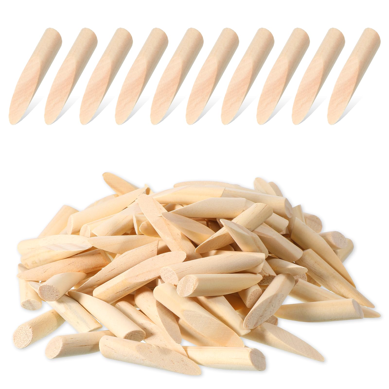 Photo 1 of JJUNW 100 Pcs Solid Wood Pocket Hole Plugs, 3/8-Inch Diameter Pocket Hole Jigs Wooden Plugs, Pockets Screw for Pockets Holes Jig Woodworking Tool, Pine Wood Plug for Jig Accessories