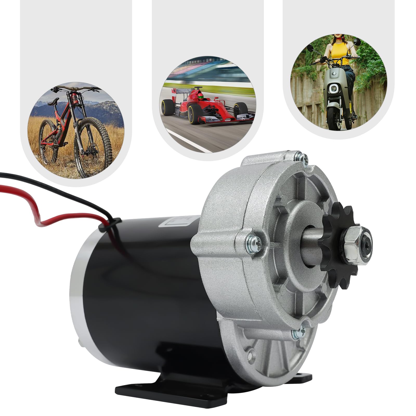 Silnik elektryczny o mocy 600 W, silnik szczotkowy, silnik do roweru elektrycznego, do przebudowy, kompaktowy rozmiar, nośność 200 do 250 kg, moc 24 V