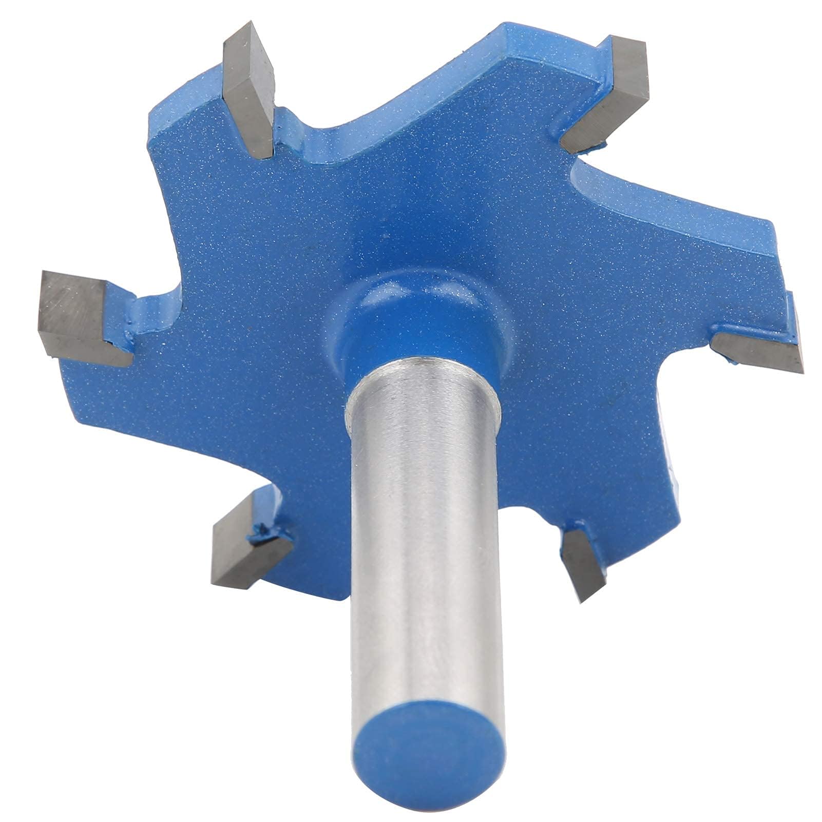 Fresa CNC para Superficies de Spoilboard 6 Dientes Fresa en Forma de T 12 mm de Vástago Fresa para Carpintería Madera 65 x 10 mm