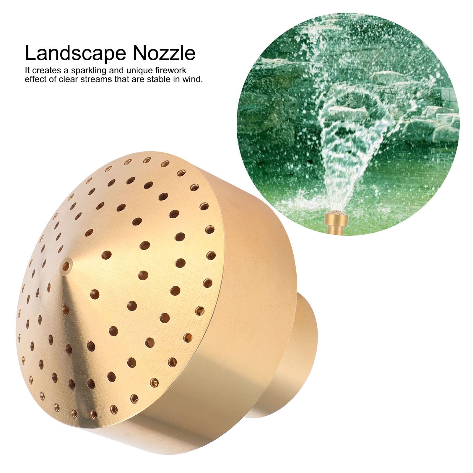 Ugello per Fontana in Ottone, Modello Ad Acqua a Grappolo, Irrigatore a Testa di Spruzzo con Pompa Sommergibile