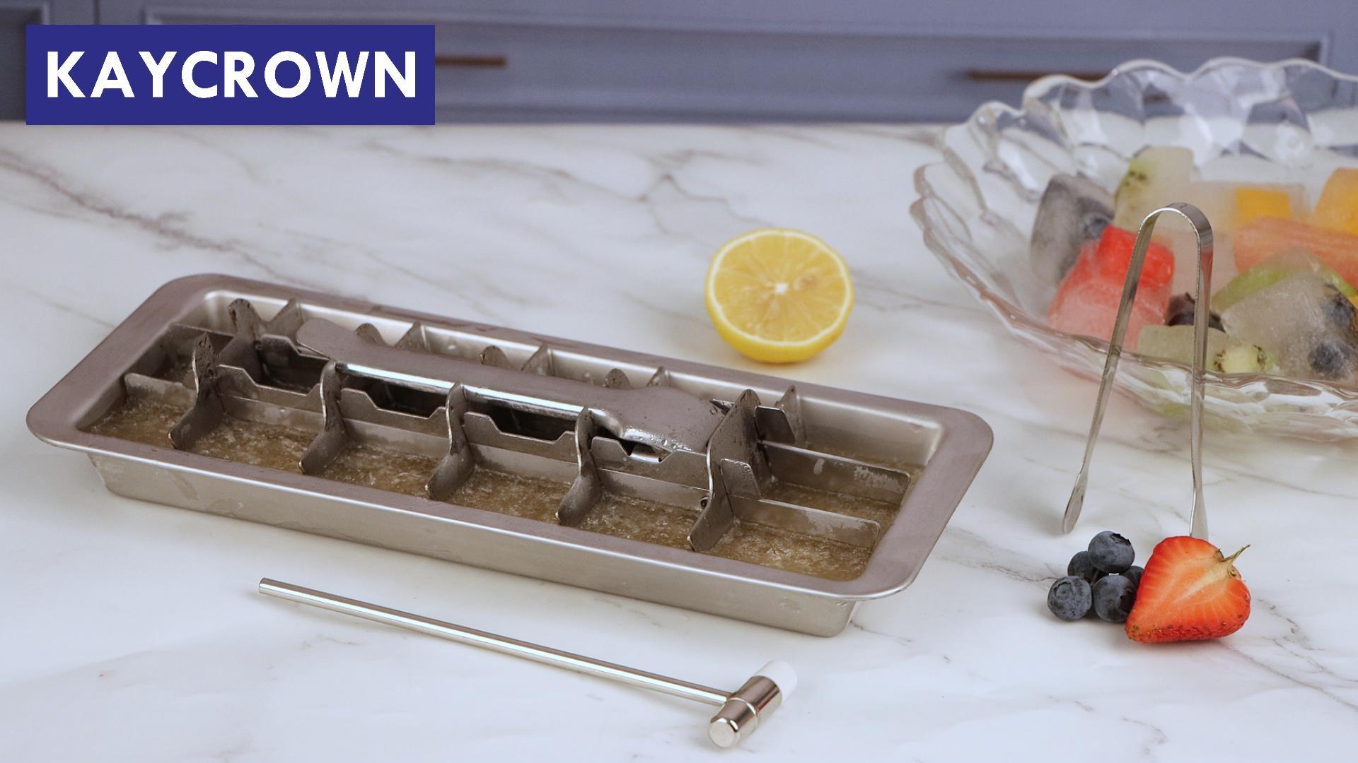 Bandeja 18 moldes para hielo acero inoxidable KAYCROWN miniatura 7