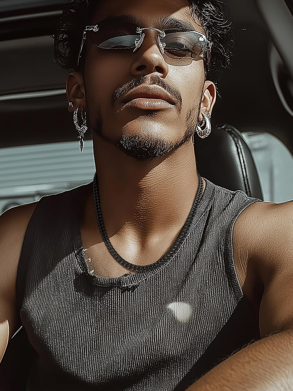 Stainless Steel Link Chain Necklace for Men Women 5/7/9/12mm Wide Chunky Cuban Curb Chains Hip Hop Jewelry(with Gift Box)