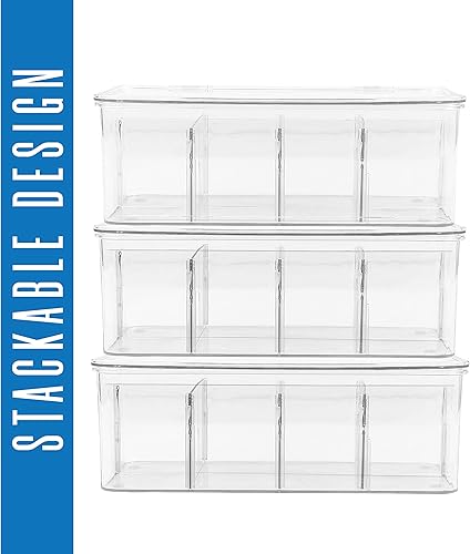 Vista 14 de Utopia Home Organizador de bolsas de té, organizador apilable de almacenamiento de bolsas de té con tapa superior transparente, soporte para bolsas