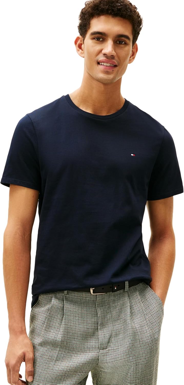 Tommy Hilfiger Mens Flag Crew Neck T-Shirt