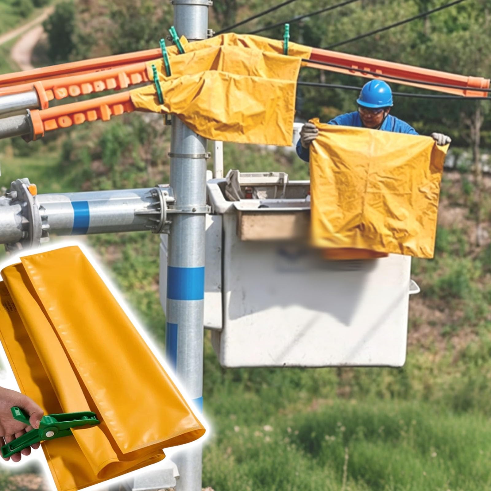 Manta de Soldadura Ligera, Alfombrilla de Soldadura de Alto Voltaje, Adecuada para Trabajos eléctricos en Exteriores, Manta de Soldadura de Resina EVA, a Prueba de Golpes (Paquete de 2, 30 x