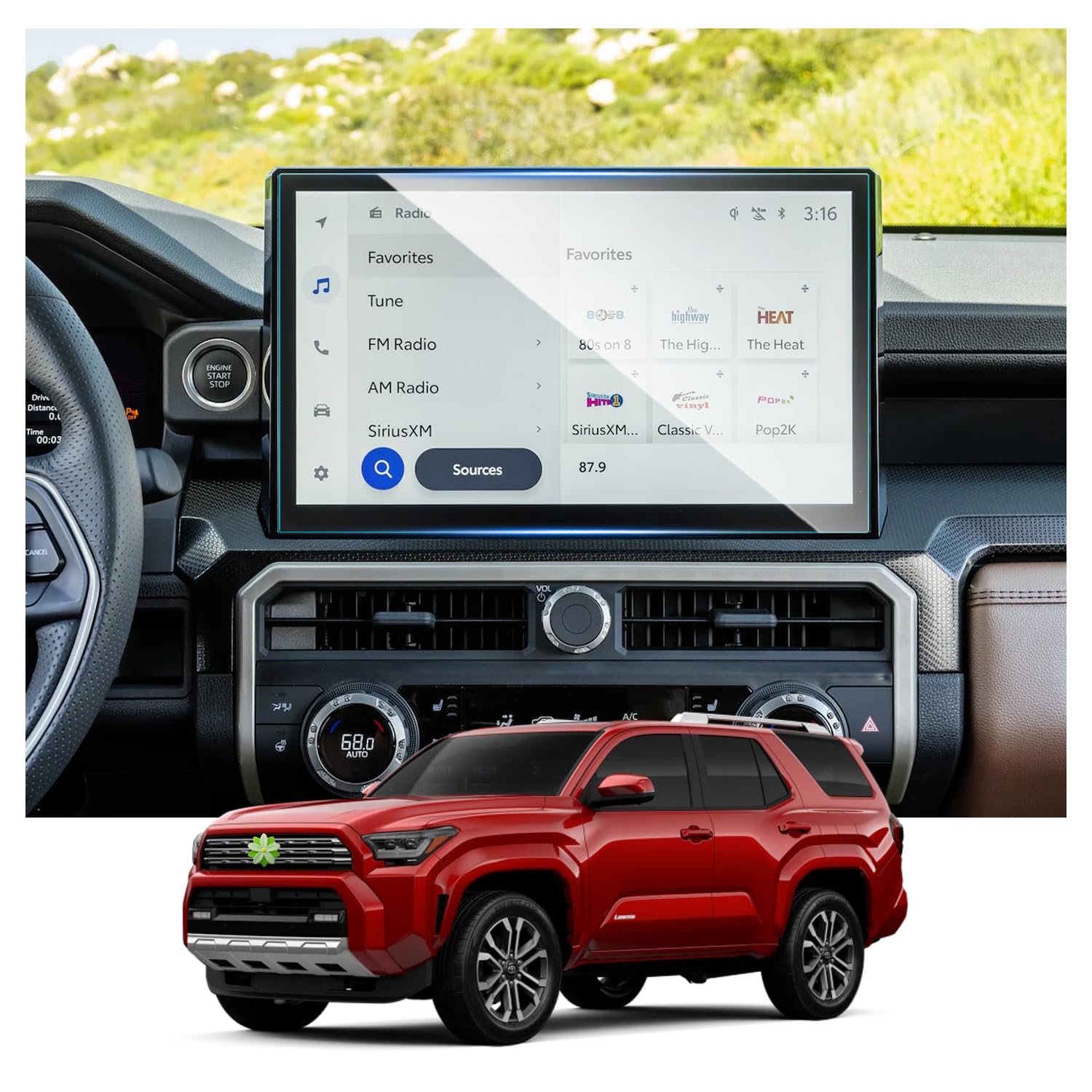 Amazon.com: Ruiya 2025 2026 4Runner Screen Protector for Toyota