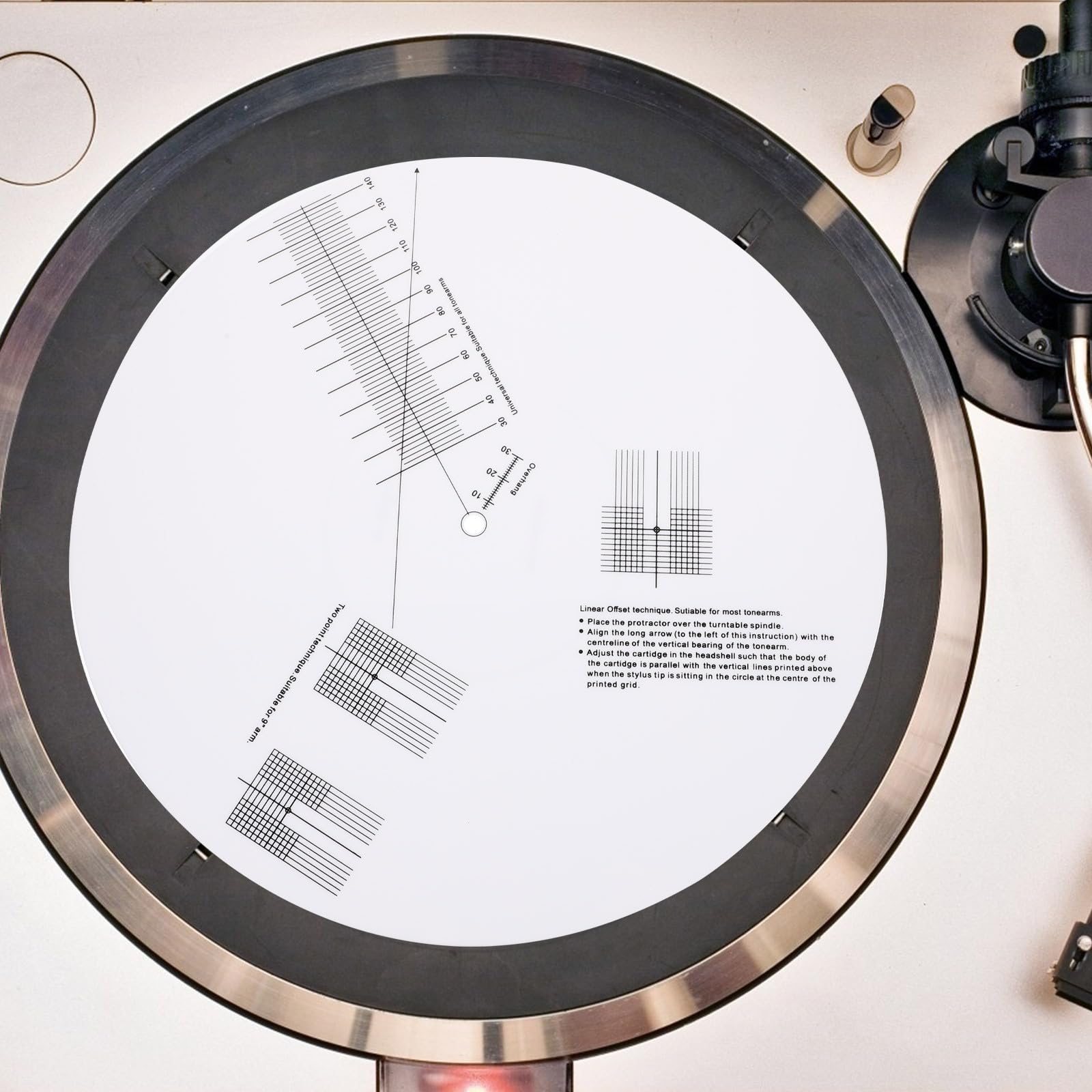 Placa de Calibración Antideslizante para Cápsulas de Tocadiscos de Vinilo Acrílico Herramienta Precisa para Ajuste de Distancia y Calibración de Aguja Uso Profesional