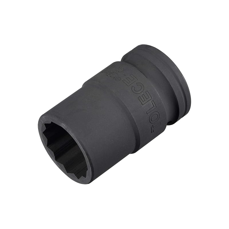 Soquete de impacto 23 mm com 12 pontas, encaixe quadrado de 19,1 mm (3/4 pol.), aço CR-MO, 56 mm, uxcell, 1 peça