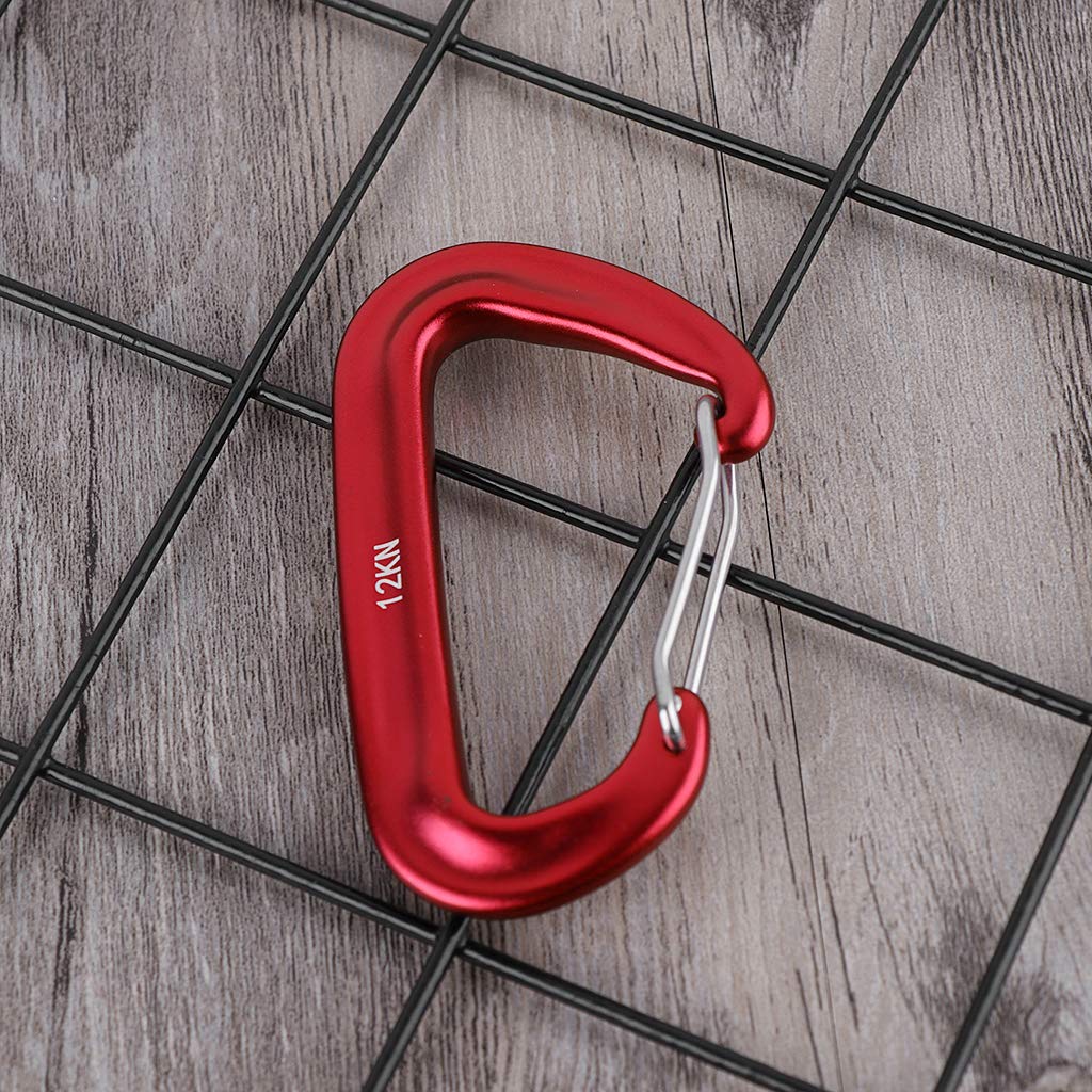 KAIXINXIN Carabiner Clip Heavy Duty Carabiner for Hammocks Camping Hiking Keychains D Shaped Spring Hook Carabiners Harness, Black