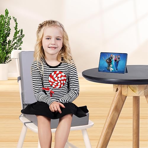 Miniatura 7 de Asiento elevador para mesa de comedor para niños pequeños, asiento elevador impermeable de poliuretano para mesa de comedor con respaldo y