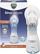 Vicks Sinus Inhaler - Non-Medicated Steam Relief for Allergies, Congestion, Cough & Colds, Vocal Steamer, Soothes Nasal & Throat Passages, Works with VapoPads (1 Included)