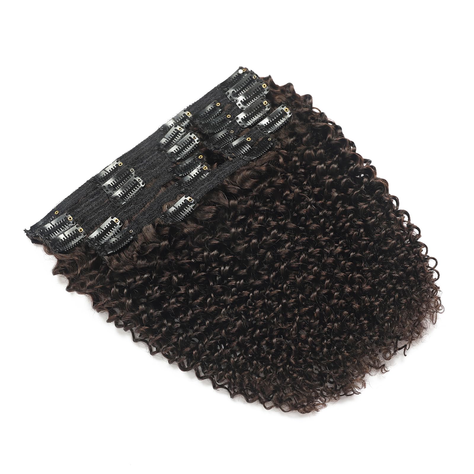 Amazon.com : Kinky Curly Clip In Hair Extensions for Black  display picture 2