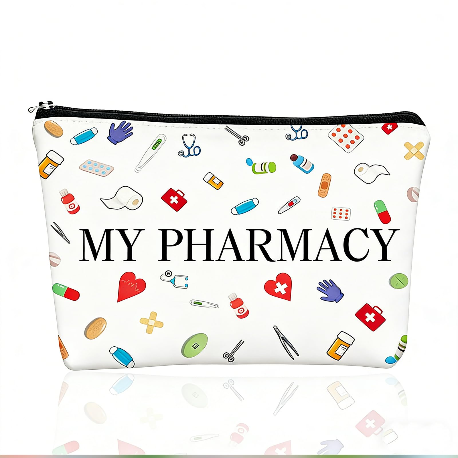 WZMCYGJ Medicine Storage Pouches, Medicine Bag for Traveling, Zipper Cosmetic Bags for Daily Use Storage Pouch, Portable Toiletry, Nurses, Women, Men