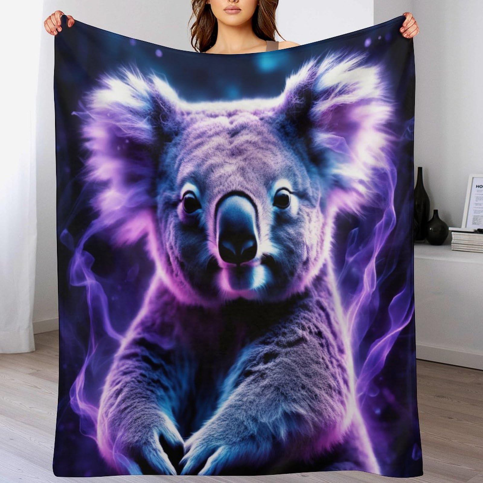 Couverture douce et légère en peluche thermorégulatrice pour lit