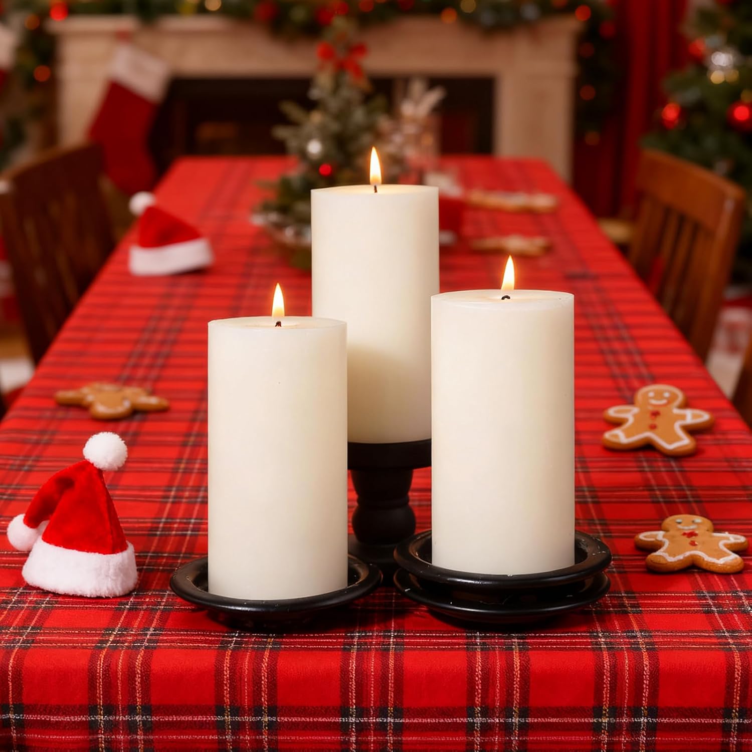 2.8x6 Inch White Soy Pillar Candles 255 Hours Long Burning Natural Smokeless White Pillar Candle Soy Wax Candles Dripless Handmade Soybean Pillar Candles for Wedding Table Home, 3 Pack - Image 3