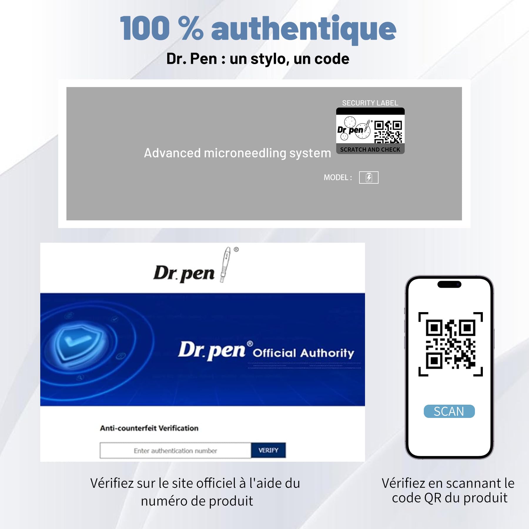 Dr. pen Ultima M8S Microneedling Pen, Stylo de Microneedling Professionnel Sans Fil avec 20 Cartouches, 6 Vitesses Réglables et Affichage LED, pour la Croissance du Visage, Corps, Cheveux