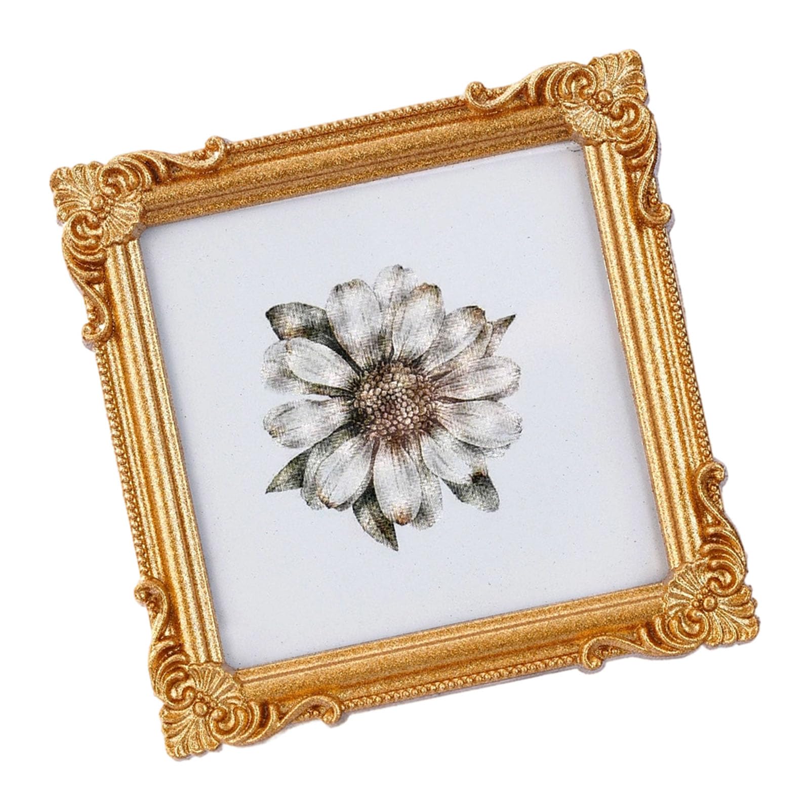 Antique Ornate Rectangles Photo Frame for Tabletop Wall Display, Retro Picture Frame, Decorative Photo Home Decors Decorative