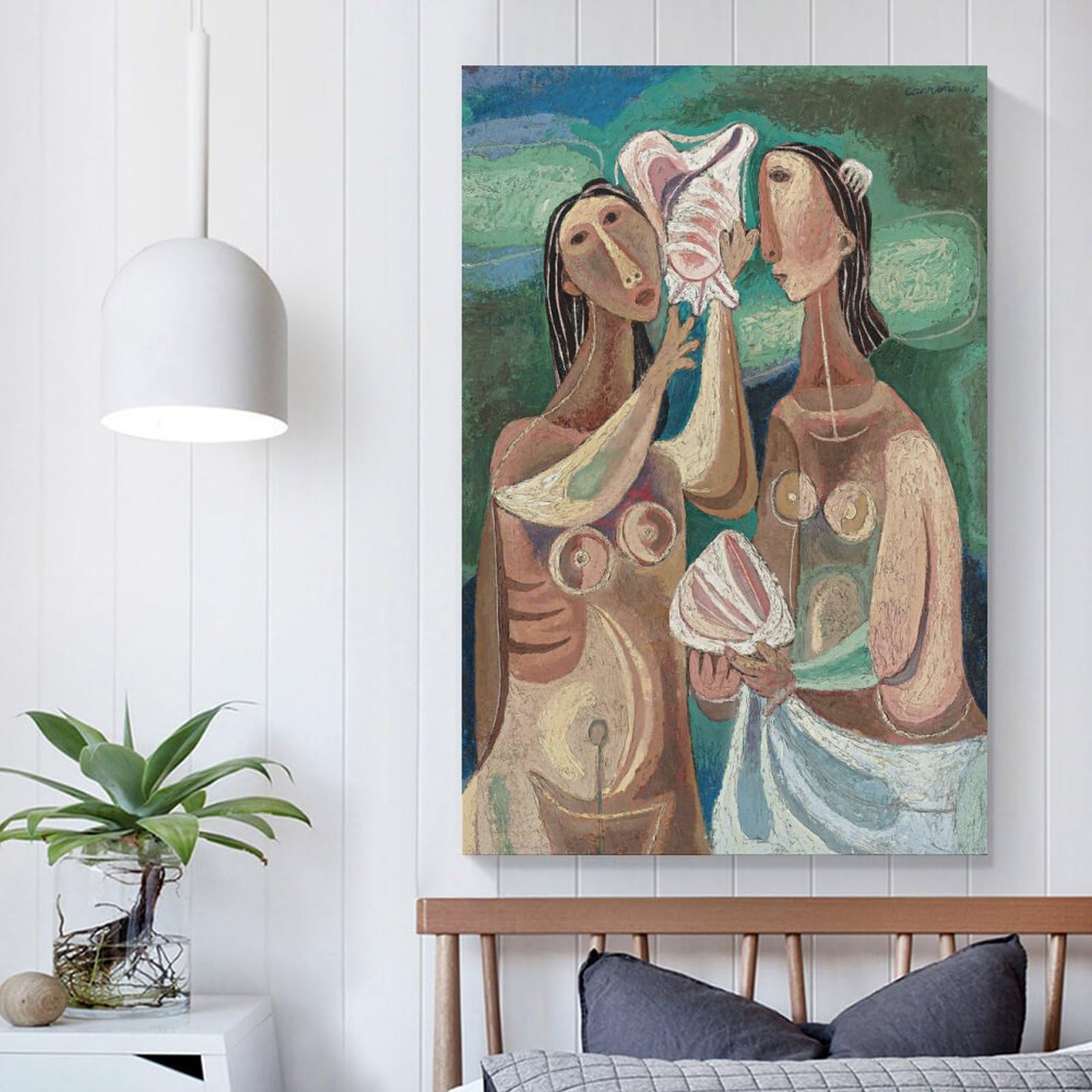 KOOHTAA Mario.. Carreño - Póster artístico de chicas jóvenes con conchas para pared, póster de fotos y decoración de habitación, 60 x 90 cm