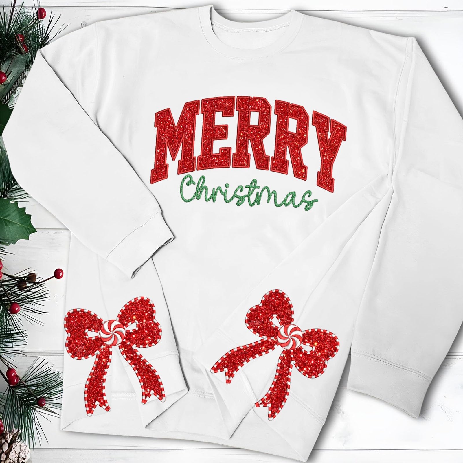 Genérico Sudadera Navidad Mujer Divertida,Sudadera Navideña Femenina Elegante con Detalle de Lateral Prendas de Talla Grande Jerséi de Cuello Redondo y Mangas Largas Confort Invierno