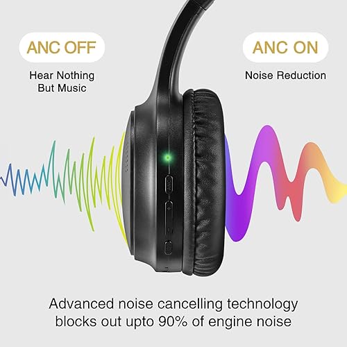 Miniatura 3 de SN-A2 - Auriculares inalámbricos Bluetooth con micrófono, auriculares ligeros en la oreja, graves profundos, Bluetooth 5.3, tiempo de reproducción