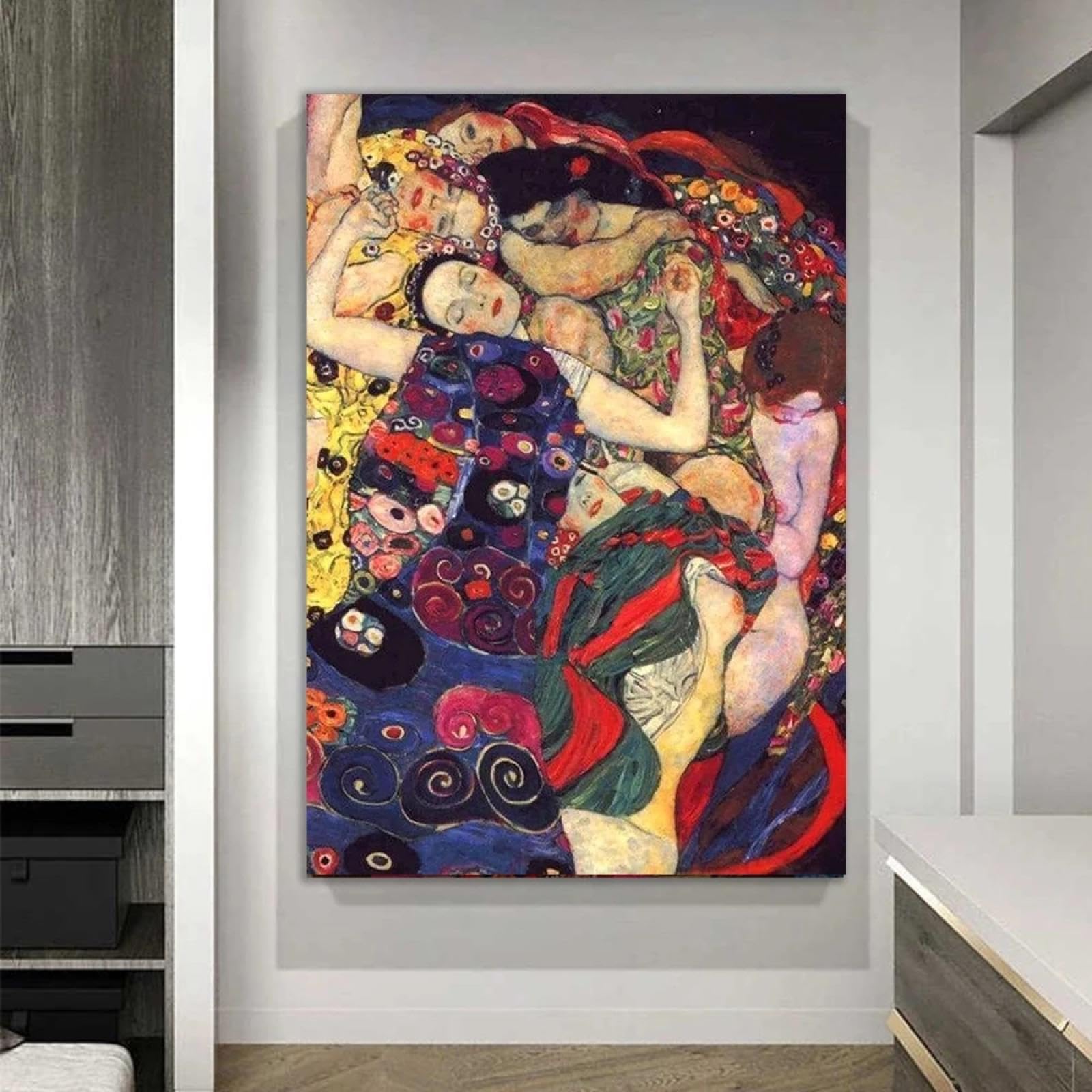 BMGKYAGL Famous Gustav Klimt Wall Art Canvas Paintings Mordern Poster Print Wall Pictures for Living Room Home Wall Decoration 70x100cm Frameless