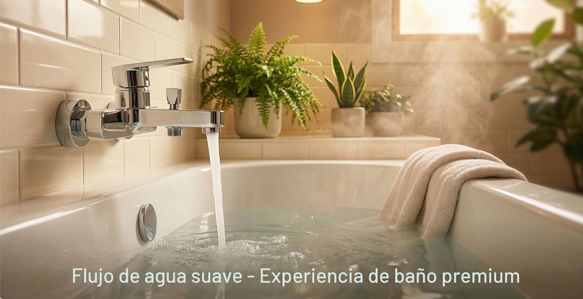 Grifo mezclador ducha Korec, grifo ducha monomando, cartucho cerámico baño, material latón, cromo, medida G1/2. (Vintage)