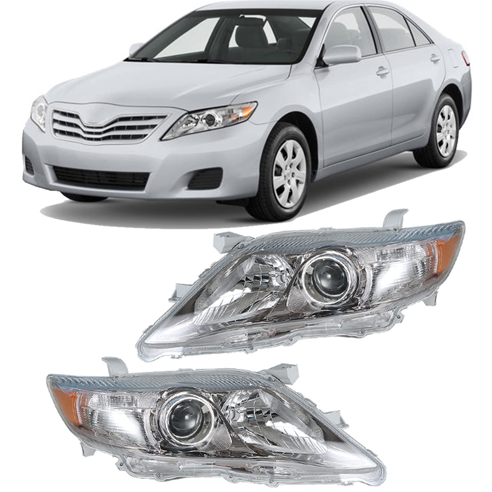 Photo 1 of labwork Headlights Replacement for 2010 2011 Toyota Camry SE Headlamps Halogen Headlights Passenger and Driver Side