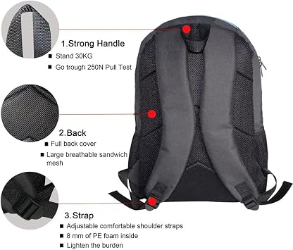 HUGS IDEA Boys School Backpack Set Football Pattern Bookbag with Lunch Bag