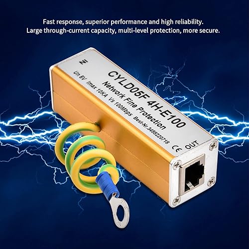 Miniatura 2 de Adaptador RJ45 RJ11 Ethernet Red Protector Thunder Iluminación Pararrayos Audio Teléfono Datos Solo Protector 5V
