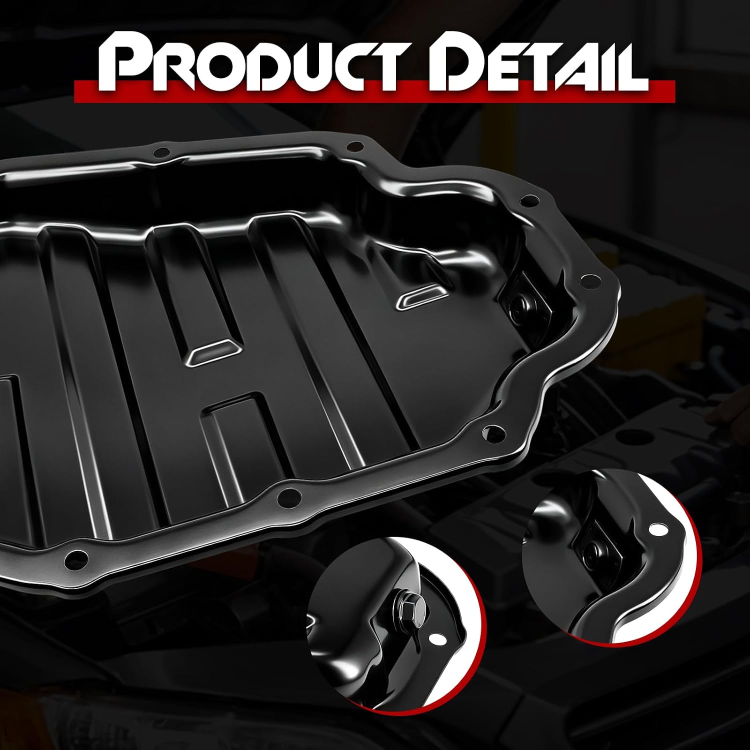 Lower Engine Oil Pan Sump with Drain Plug, Gasket & Bolts, Compatible with 2013-2018 Nissan Altima, 2014-2020 Rogue, 2015-2020 X-Trail, 2.5L Gas