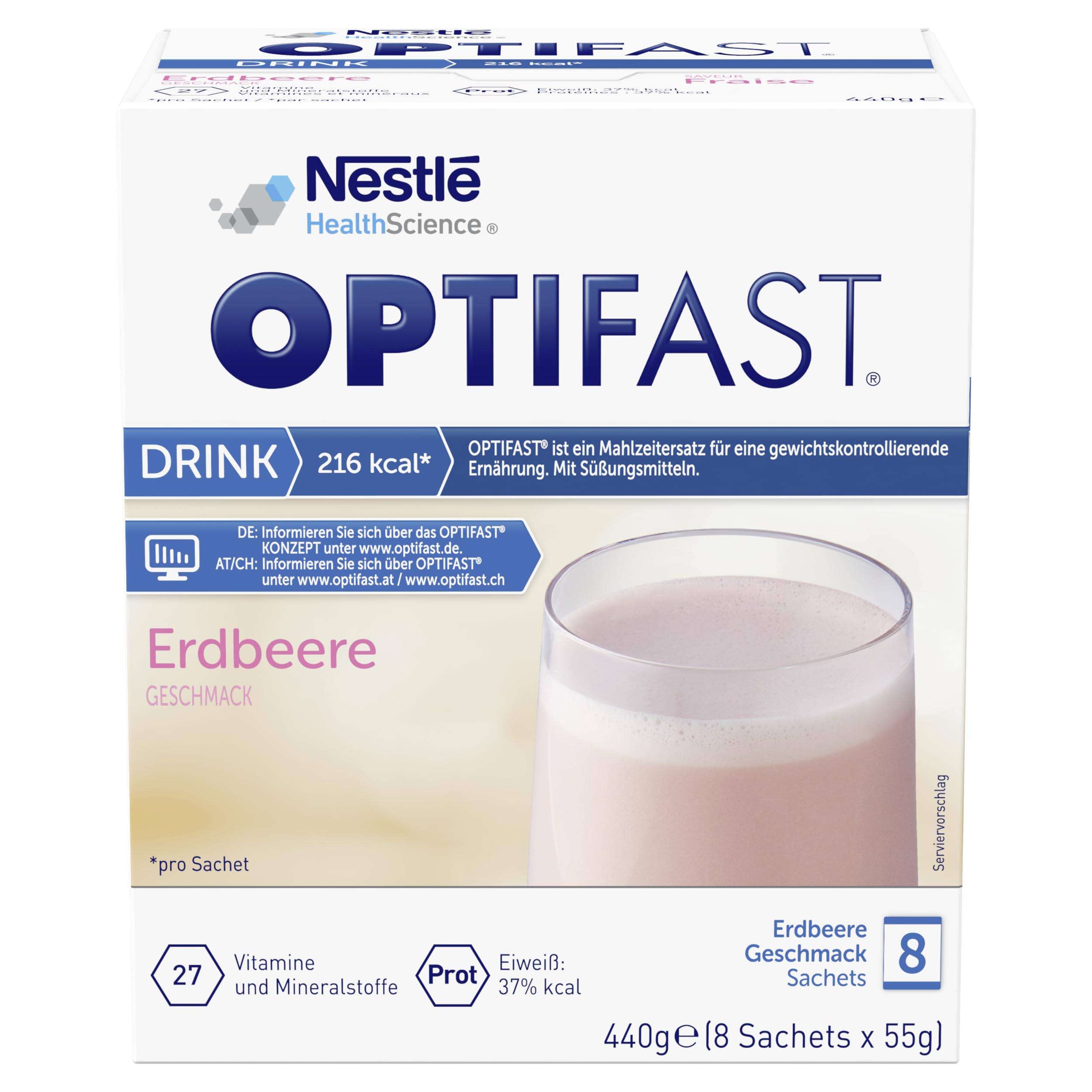 Optifast home Drink Erdbeere Pulver
