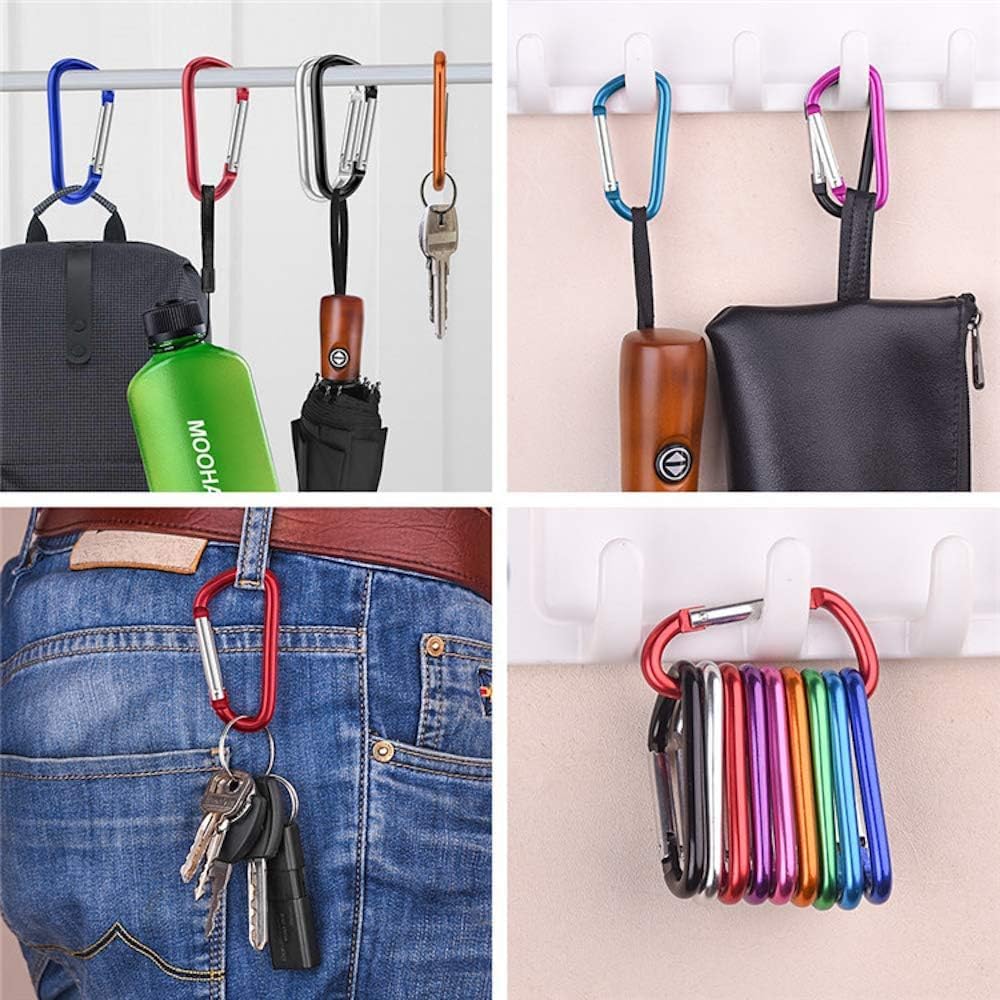 5# Small Mini D Shape Carabiner Aluminum Carabiner Clip Keychain For