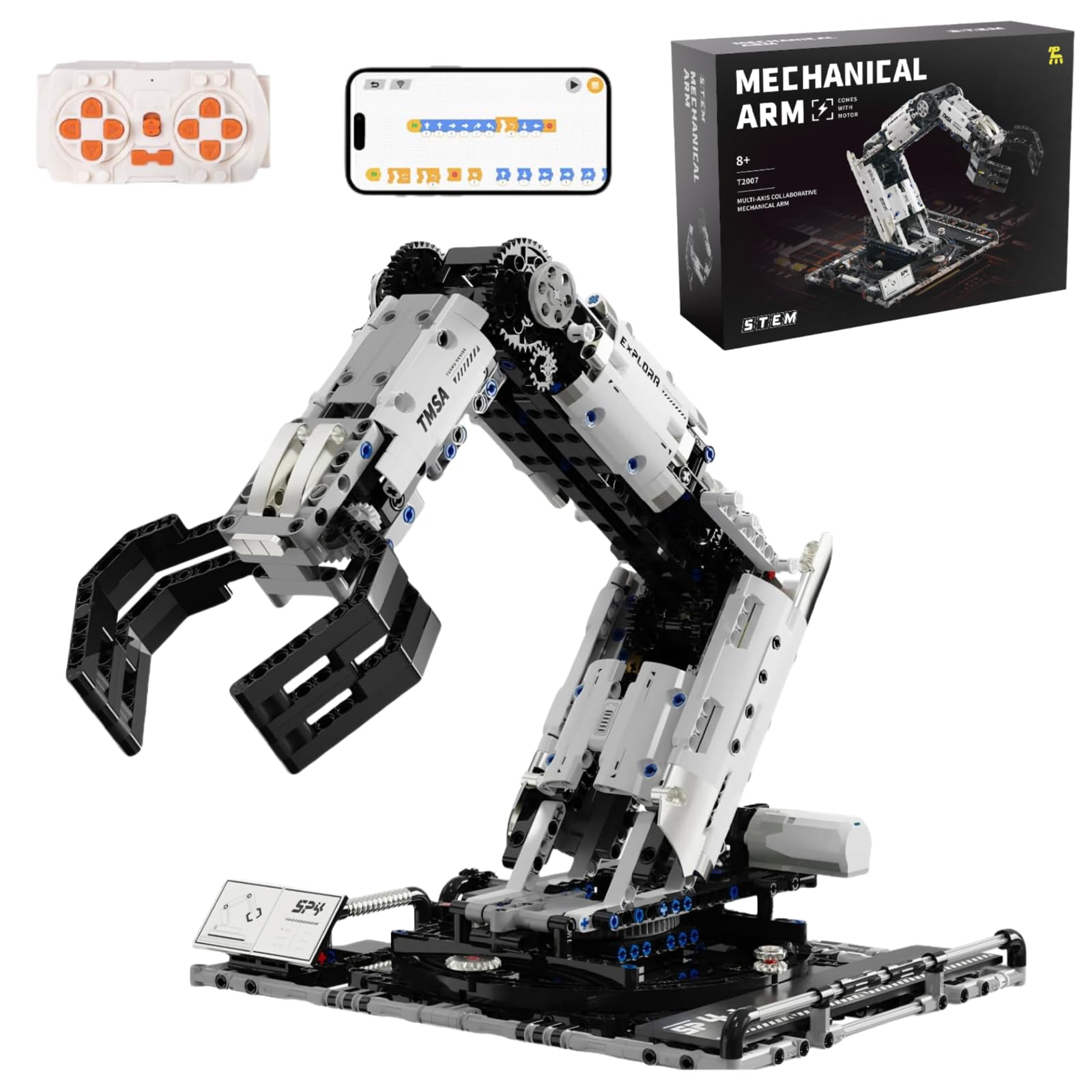 Robotic Arm Building Blocks Set, Engineering Kits for Kids Age 8-12, Technic Coding Robot Toys for Kids Adults, 1029 Blocks STEM Education Projects