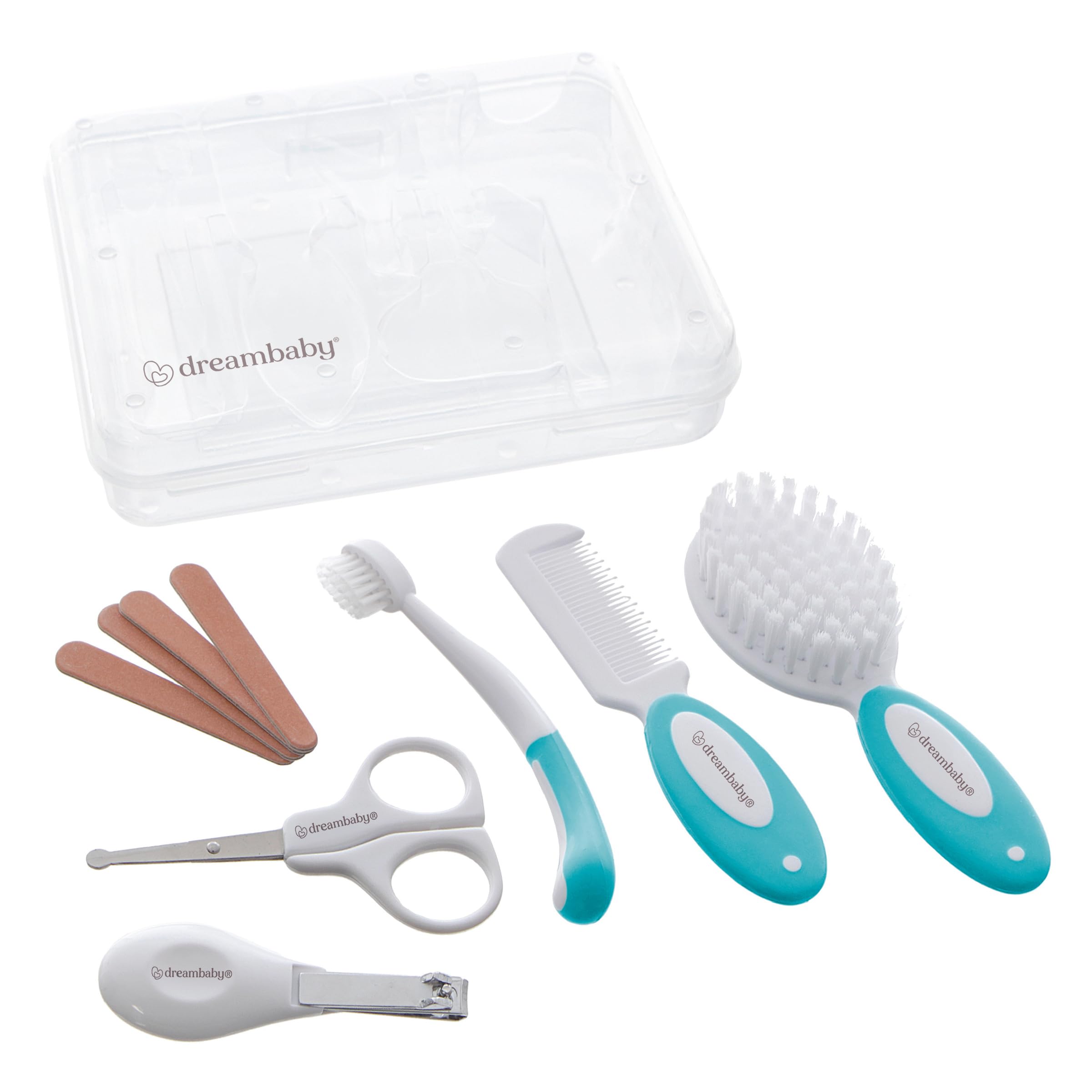 Essential 10pc Baby Grooming Kit, Newborn Safety Care Set with Brush, Comb, Toothbrush, Nail Clippers, Nail Scissors, Emory Boards and Storage Case