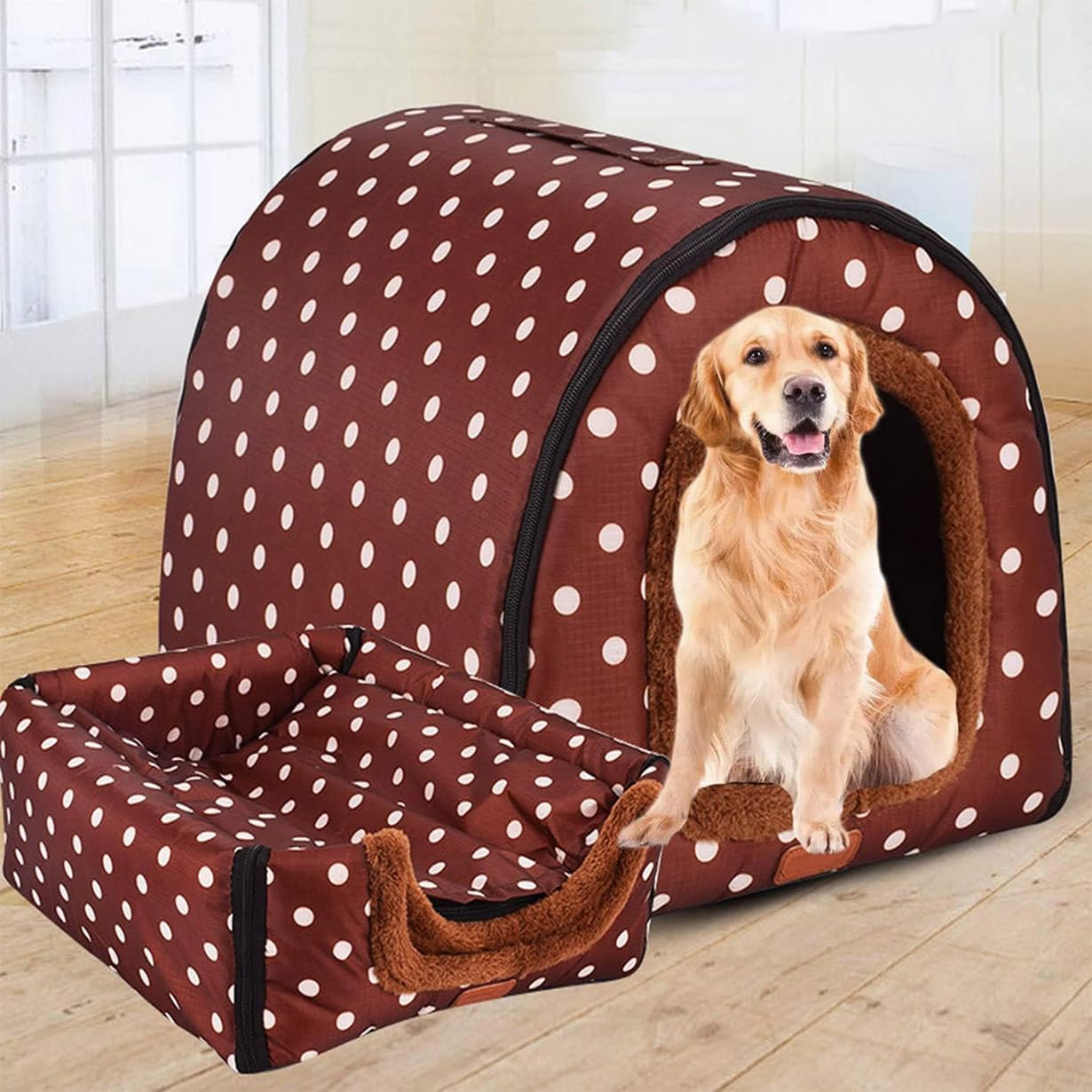 Cuccia per Cani Extra Large, Lussuosa Cuccia per Cani di Taglia Grande, XL Cuccia per Cani Grande Letto per Cane Rifugio per Gatti per Cani di Taglia Grande e Media, Interno Esterno (XL(75