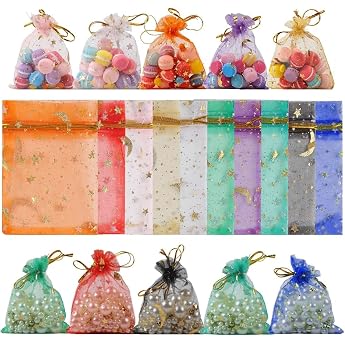 Pack of 100 Organza Bags 9 x 12 cm Organza Bags