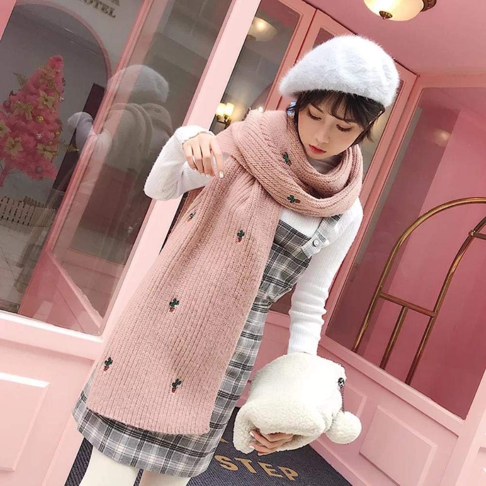 Schal Mode Schal Weibliche Winter Studenten Wild Strick Lange Dicke Warm Harajuku Stil Kleiner Frischer Wollkragen