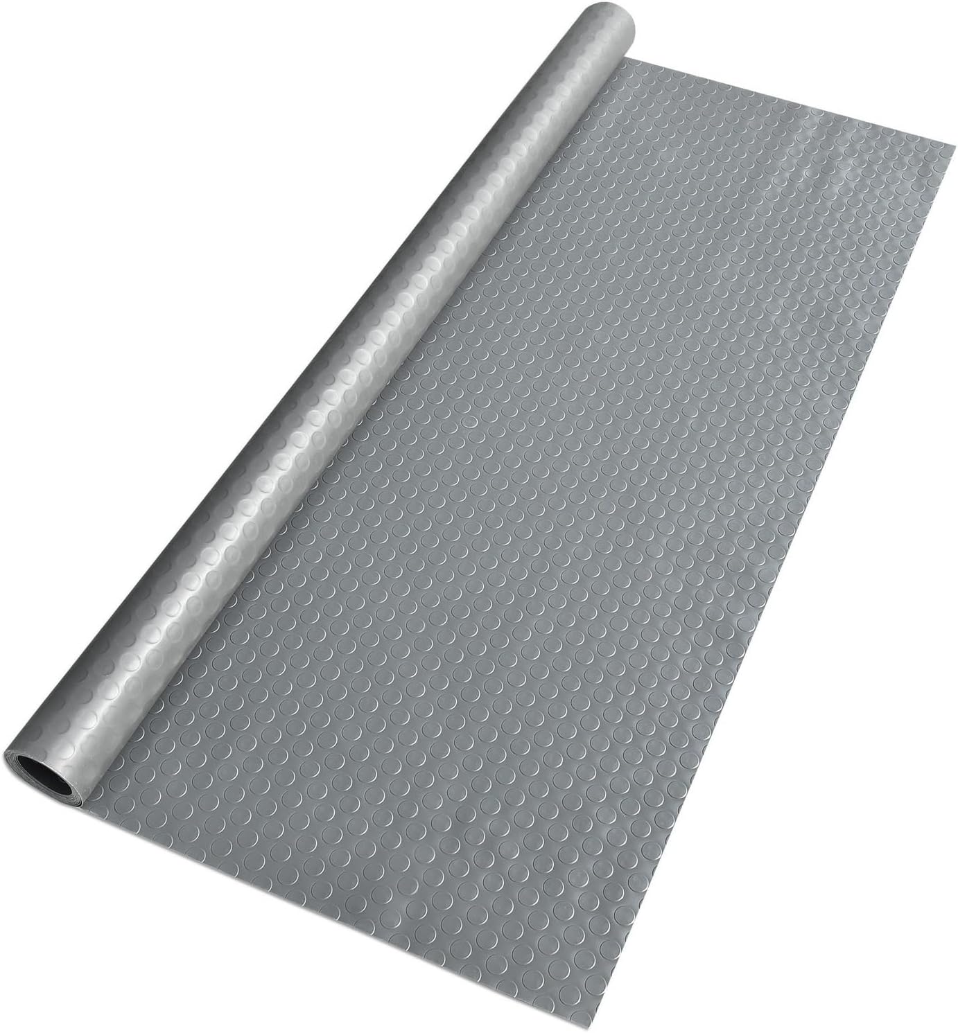 Non-Slip Garage Floor Mat Roll - 13x5 Ft Gray Car Parking and Workshop Protective Cover - Ideal for Trailers and DIY Projects