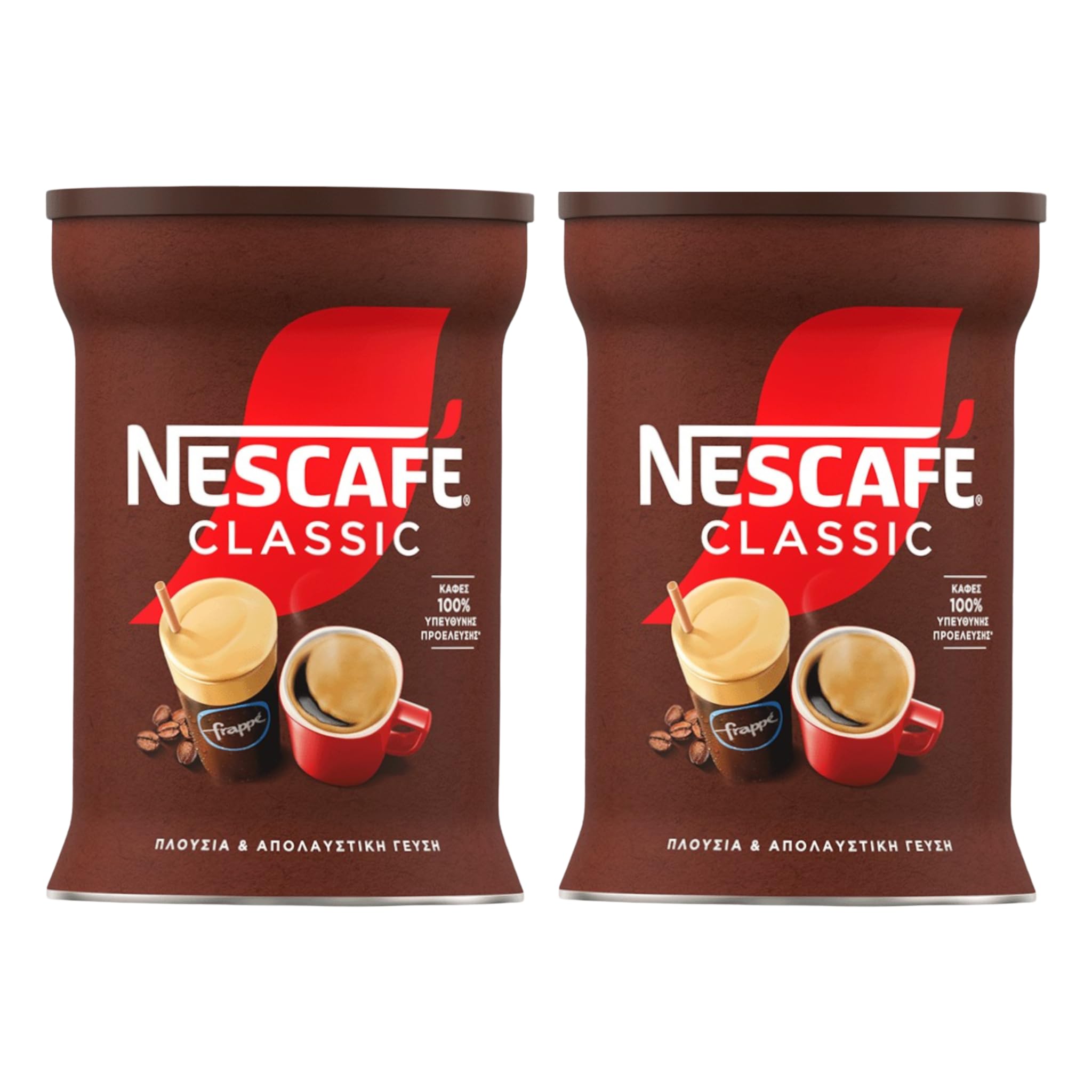 Nescafe Classic Frappe Lot de 2 paquets de 200 g de café instantané, café glacé, café grec, Frappé Grèce (400 g)