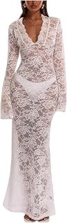 SHENHE Women's Lace See Through Dress Halloween Gothic Floral Bodycon Dress