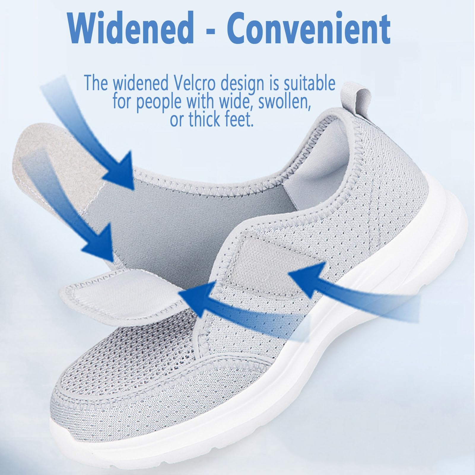 Buty dla cukrzyków, dla mężczyzn i kobiet, oddychające, lekkie buty rekreacyjne, ortopedyczne buty do biegania, hallux valgus, buty do chodzenia w średnim i starszym wieku