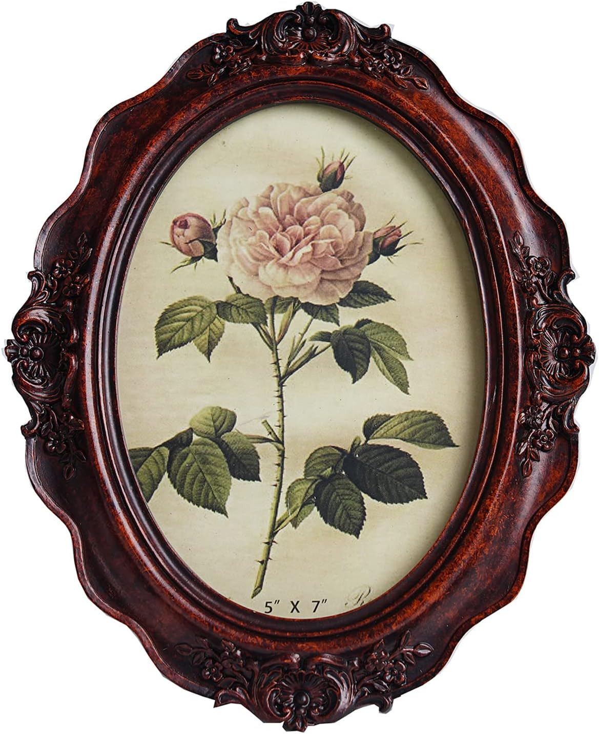 SIKOO Antique Picture Frame Vintage Frames Oval Frame 5x7